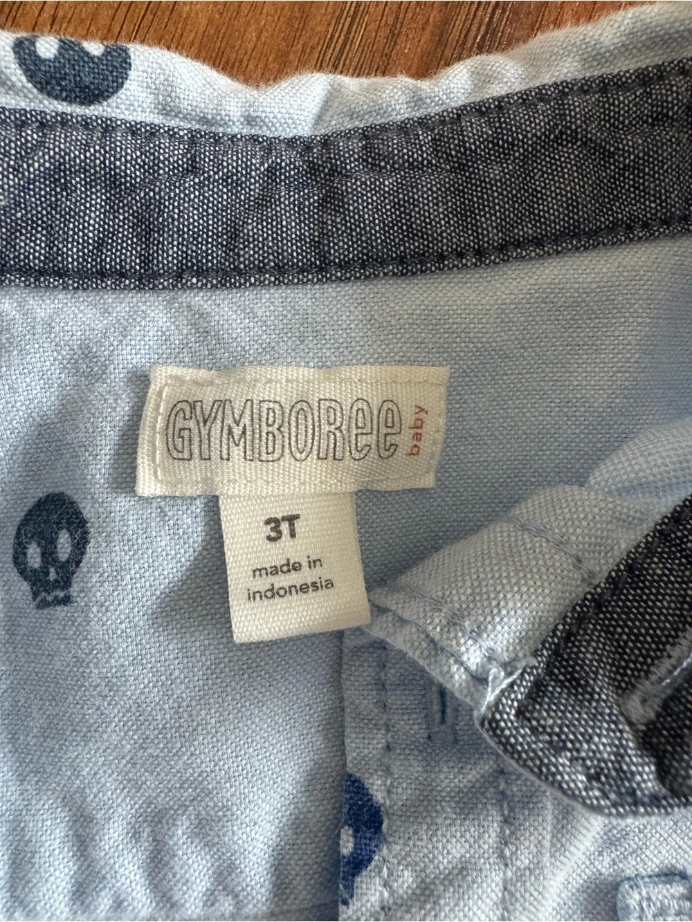 Gymboree Baby Boys Skull Print Button-Up Shirt – Size 3T